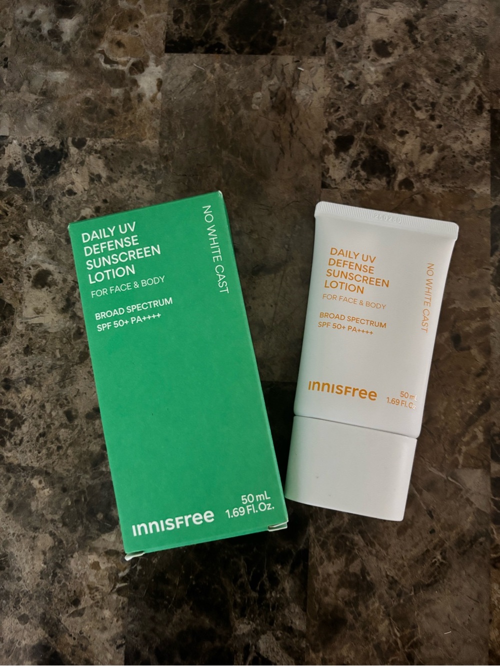 Innisfree Daily UV Defense Sunscreen Lotion 1.69 fl oz SPF 50 Exp 3/28 Face New